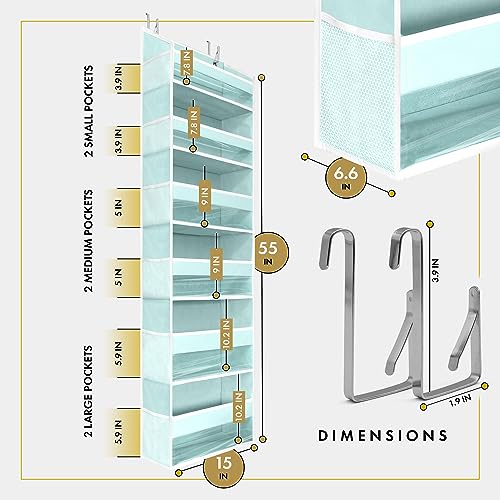 Homelux Theory ODO_BLUE_1PC 1 Pc Heavy Duty Over The Door Organizer 55X14X6.7 thumb #1