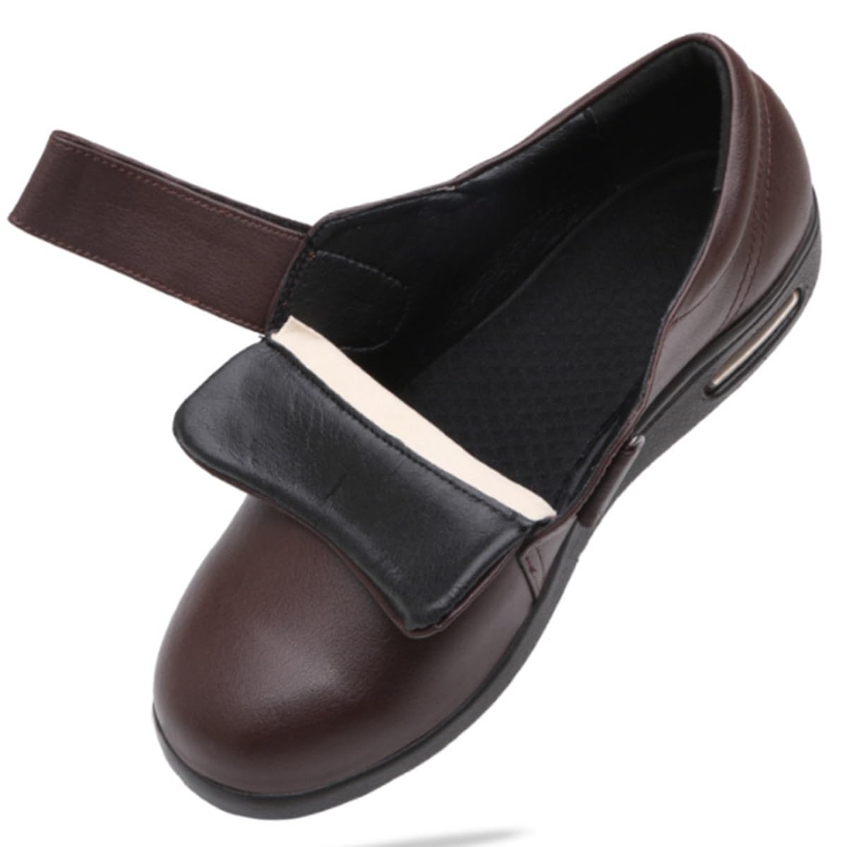 Scarpe Diabetici Uomo Pantofole Per Anziani Scarpa Ortopedica Calzatura Sanitaria Stretch Riabilitazione Postoperatoria Scarpe Per Viaggi, Interni Ed Esterni Scarpe Salutari