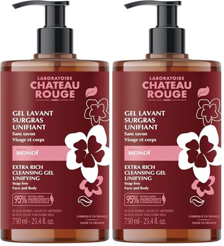 Gel Lavant Unifiant douche bien-être Château Rouge au Monoï 2x750ml
