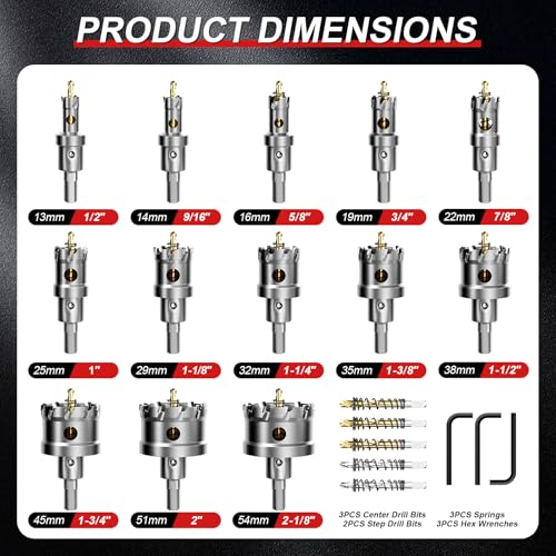 REKCKRUL 21-Piece TCT Carbide Hole Saw Kit