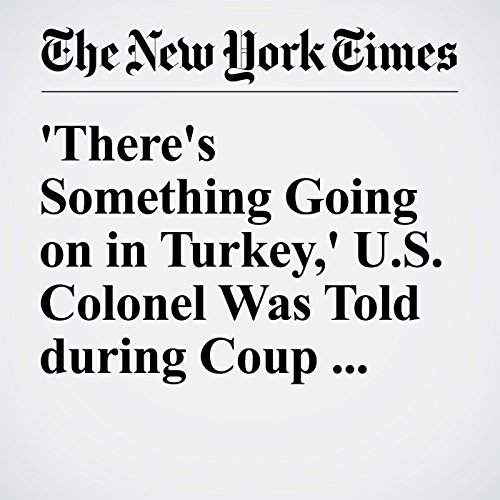'There's Something Going on in Turkey,' U.S. Colonel Was Told during Coup Attempt cover art