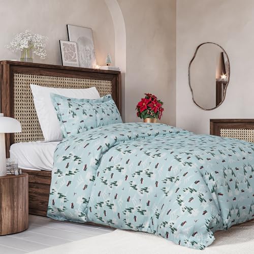 Image of CGK Unlimited Christmas Duvet Cover Twin Size - 68 x 90, Pickup Trucks