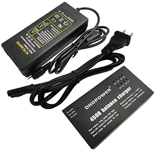 50W 4A Airsoft Batteries RC Battery Chargers with 12V 5A Adapter for 1S-4S 3.7V-14.8V LiPo Life LIHV and RC Car Drone Truck Helicopter Airsoft Batteries Pack