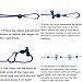 Travel Clothesline,4m/13ft Portable Retractable Adjustable Clothes Line Rope with 1 Waterproof Bag, 12 Clothespins, 13 Anti-Skid Clips for Outdoor and Indoor(Blue)