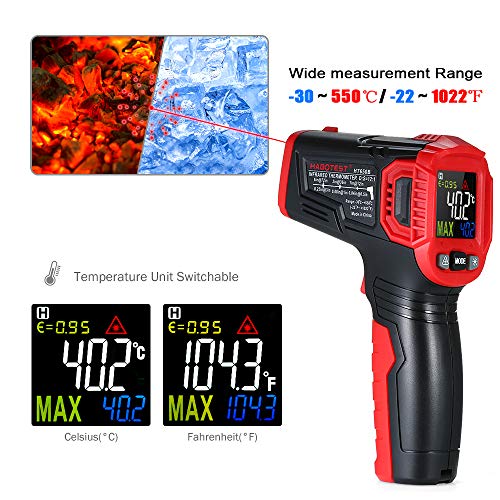 Gecheer Termômetro infravermelho sem contato com infravermelho Testador de temperatura digital portá