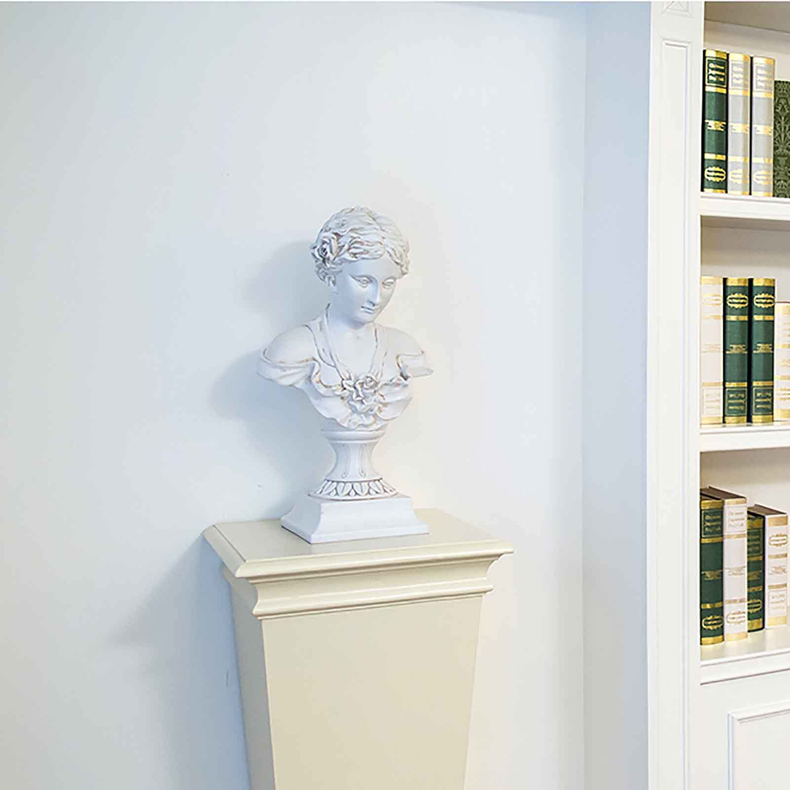 Statua di Gypsum Replica Scultura Figura Resin Crafts Home Decor per Sketch Practice Artis,Romano Dea della Sapienza Statua del Busto-Piccolo 24x14x10cm(9x6x4inch)