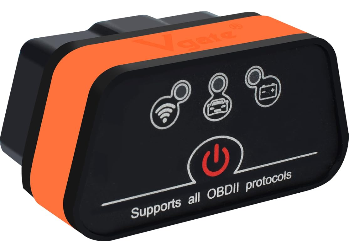 vLinker iCar2 Mini skaner OBD2 WiFi Adapter interfejsu skanowania pojazdów Narzędzie do diagnostyki samochodowej Check Engine Light dla systemów iOS i Android z kluczem sprzętowym Auto Sleep
