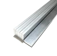Vista 5 de 4 Piezas de Barra Plana de Aluminio Cuadrada 1/4" X 1" 12" de Largo .6061 Placa de Propósito General, Placa Plana de Aluminio 6mm X 25mm X 305mm