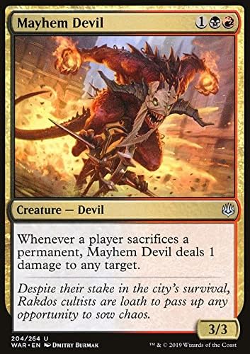 MTG Magic: The Gathering - Mayhem Devil (204) War of The Spark WAR