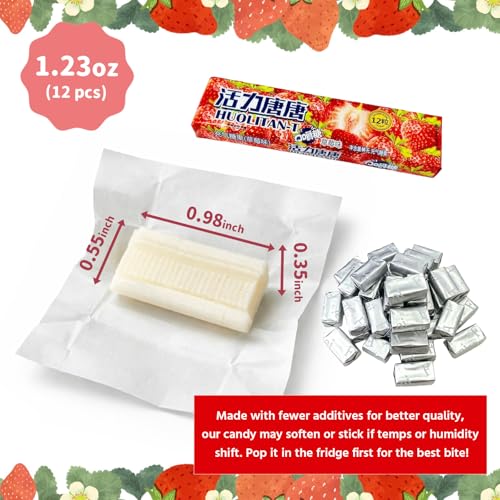 Caramelos masticables Strawberry Sticks Pack 20 miniatura 4