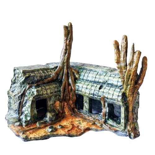 Natural Looking Underwater Combodian Temple Aquarium Decoration Ornaments I Cave for hiding Fish in Decorative FishTank (B0CZHGHDXG) Amazon Price History, Amazon Price Tracker