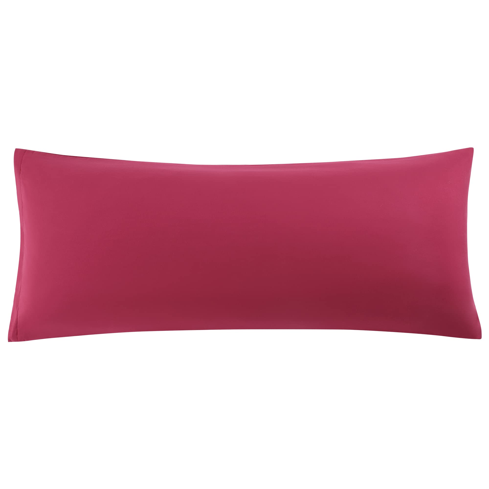 Taie d'oreiller de corps bordeaux en microfibre soyeuseuxcell avec zip