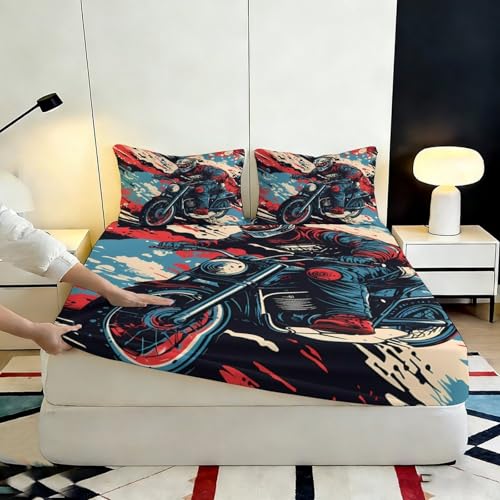 Cadeau maison moderne housse matelas 90x200 graffiti ado - 7