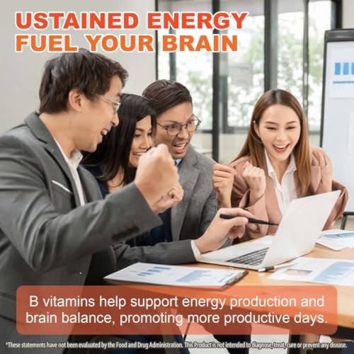 Image of Methylated Vitamin B Complex Gummies, Active Vitamins B, Sugar Free, 60ct | 12-in-1 Multivitamin w / 1000 mcg Methyl B12, 2000 mcg Biotin, Methylfolate, Inositol for Women & Men, Energy, Brain, Hair