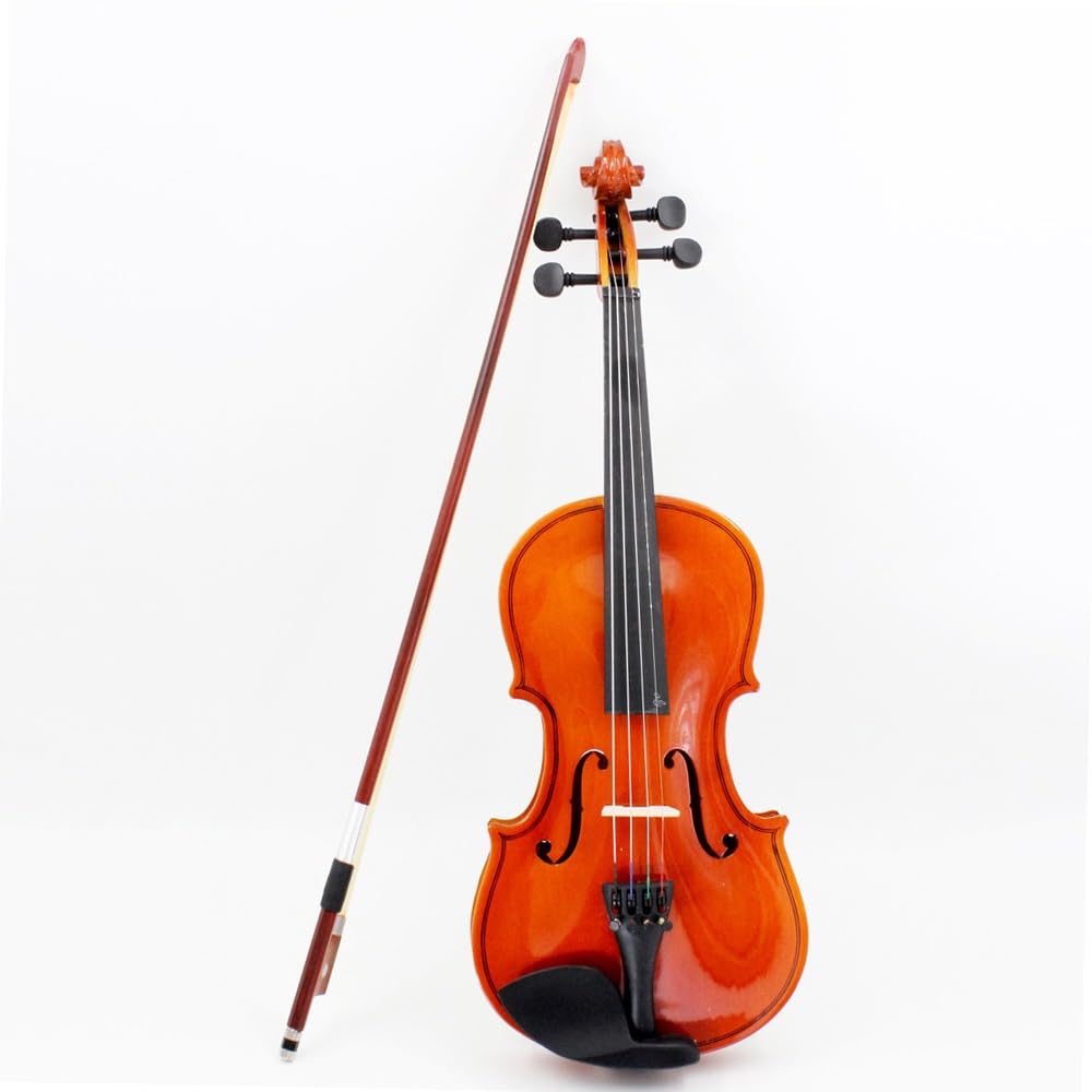 Violino Popolare 4/4 Violino In Legno Massello Di Manzo Di Colore Naturale Violino Per Principianti Per Adulti(1/4)