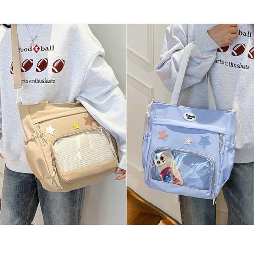 Y2k Star Ita Bag,Cute Messenger Bag,Kawaii Pins Display Tote Shoulder Crossbody Purse For Women Girls4