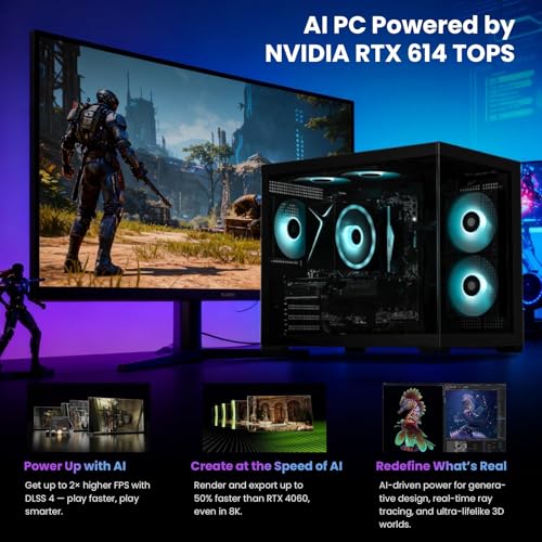Image of STORMCRAFT Sirius Gaming Desktop Intel i5 14400F,RTX 5060,32GB DDR4,1TB NVMe SSD,B760 Chipset,USB Type-C,VR-Ready,Wi-Fi 6E,Bluetooth,Win 11 Home,AI Gaming PC Tower Computers