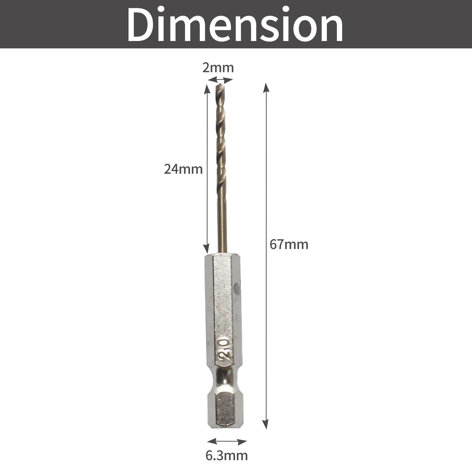 DEFIYEAR 6PCS 2mm Wood Drill Bit, Hex Shank Pilot Drill Bits High-Speed Steel - Image 2