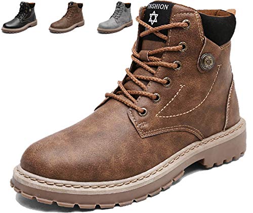 [LHDZ] メンズ ブーツ カジュアル マーティンブーツ ハイカット革靴 スノーブーツ