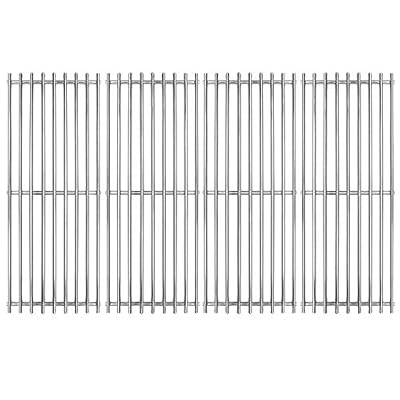 Hongso 17 3/8" Porcelain Polished Cast Iron Cooking Grates Replacement for Broil-Mate, Broil King 9625-67, 9625-84, Baron 320, Baron 340, Baron 420, Baron 440, Huntington and Sterling, PCB005, 4Pcs