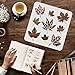 FINGERINSPIRE Maple Leaves Stencils 11.8x11.8inch Autumn Leaves Stencil Plastic Leaf Pattern Stencil Reusable Fall Leaf Stencils for Painting on Wood, Floor, Wall DIY Farmhouse Home Decor