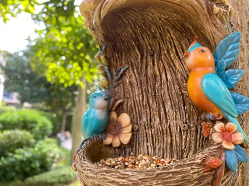 Mangeoire à oiseaux pour poteau contre les prédateurs de jardin