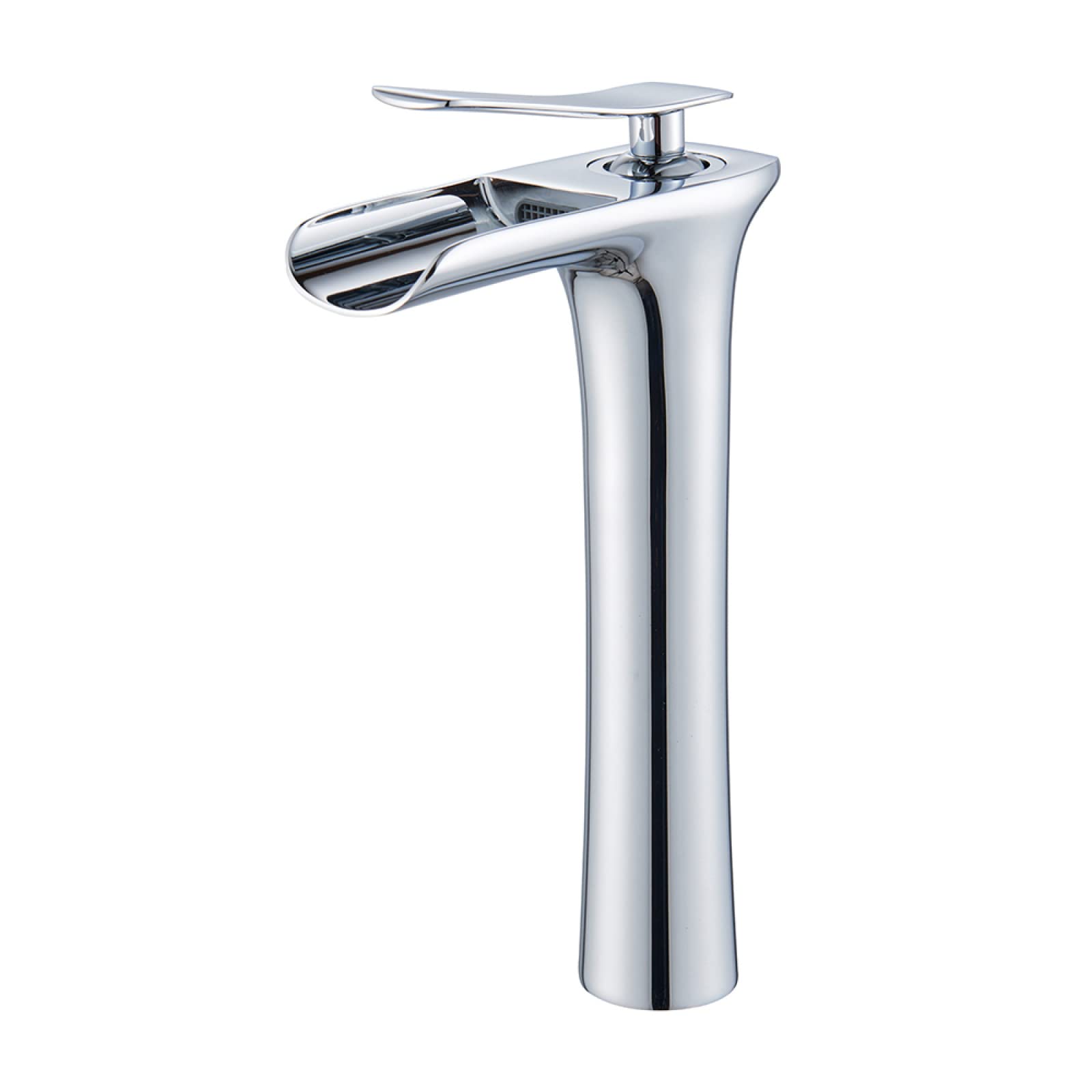 DFGHNBVC Bathroom Sink Faucet Waterfall, Brass, Hot And Cold Sink Mixer Tap Faucet, Single Handle Waterfall Bathroom Sink Faucets, Gold, Short,Faucets,Chrome Plated-Tall