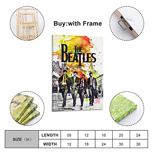 Poster sur toile The Beatles Art Band – Art mural – Impression moderne pour chambre à coucher – 30 x 45 cm - Les Beatles, Paul McCartney, John Lennon, RIngo Starr, George Harrison Poster sur toile The Beatles Art Band - Art mural - Impression moderne pour chambre à coucher - 30 x 45 cm – Image 3