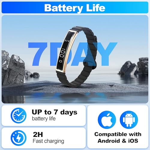 Image of Smart Bracelet, Wearable Activity & Fitness Tracker Band, 24H Sleep Tracker, All-Day Continuous Heart Rate, Blood Pressure Stress HRV Monitor, Smart Wristband with Free APP 2 BandsFX0630