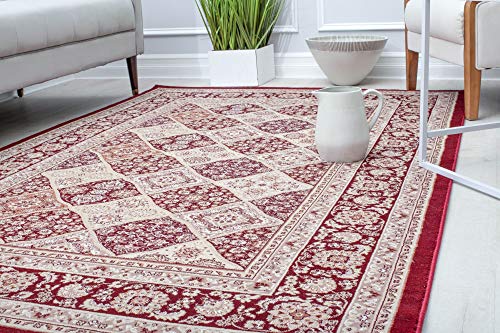 Rugs America Century Centurion Cy40A Panel Red Transitional Vintage Area Rug, 2'6"X10'0" #TOP5