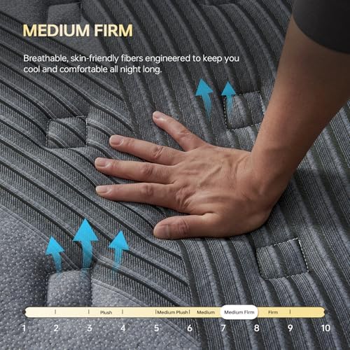 Full 12 Inch Hybrid Mattress in a Box, Medium-Firm Euro Top, ActiveCool Gel Memory Foam for Pressure Relief & Motion Isolation, Fiberglass-Free, CertiPUR-US Certified,Shadow 110-Night Trial - Thumbnail 4