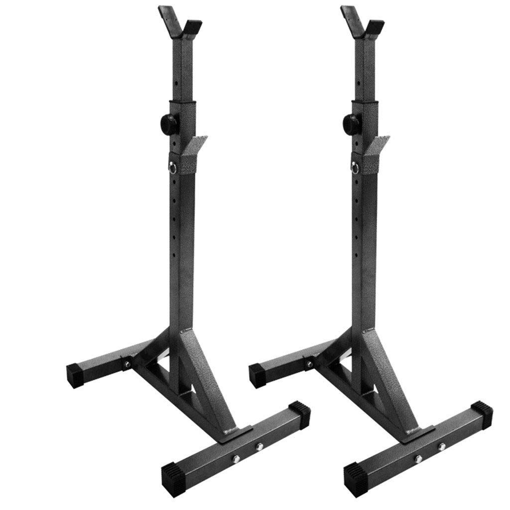 Aparato para sentadillas Press de banca Estante para barra de fitness para hombre Estante multifuncional Soporte ajustable Gimnasio casero en casa Soporte de entrenamiento de fuerza Solo vende estante