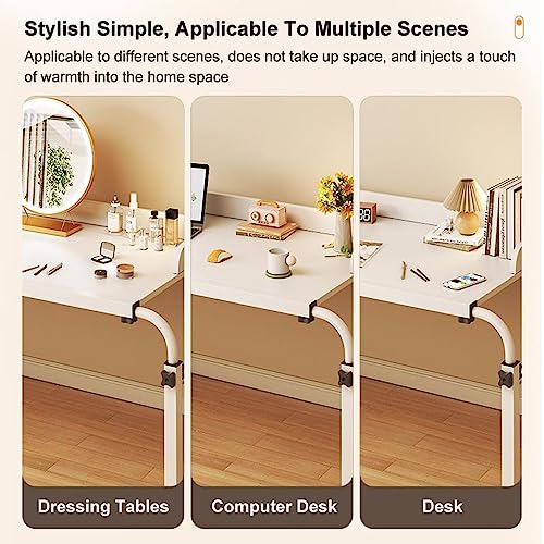 Bureau de lit réglable en hauteur avec 4 roulettes multidirectionnelles - 4