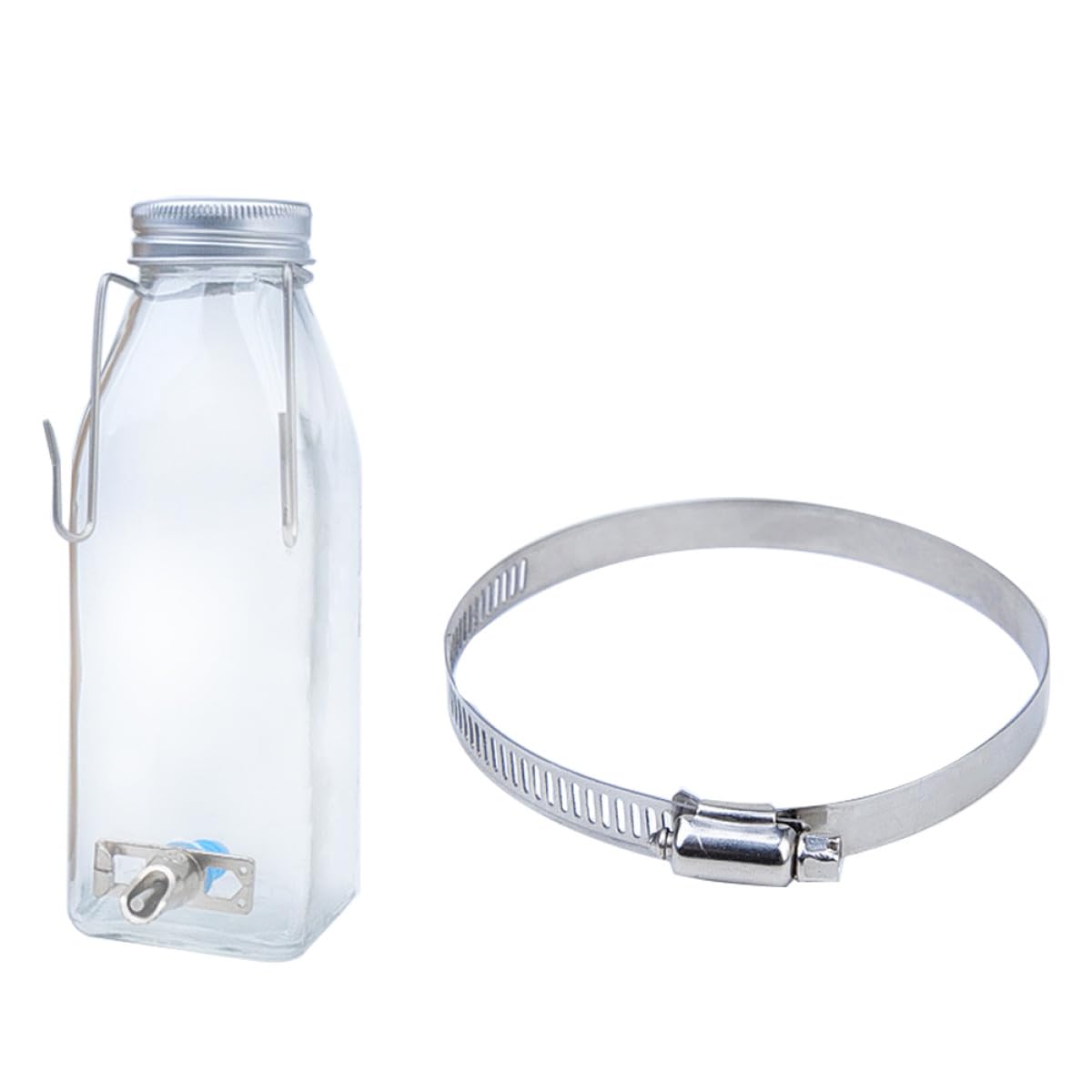 Bebedero de cristal para hámster ideal para mantener la jaula limpia durante el día