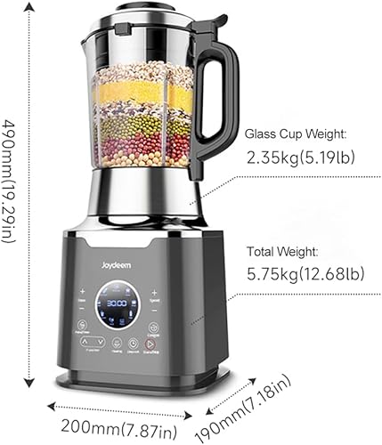 Joydeem Batidora de cocina JD-D16, licuadora caliente y fría para leche de soja y jugo, máquina para hacer sopa con olla para estofado, 1.75 L (59