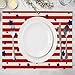 BOTB LIHM 4th of July Placemats Set of 4 Stars Patriotic America Memorial Day Independence Day Dining Table Decoratios Table Mats Cloth placemats 12X18 Inch Colored
