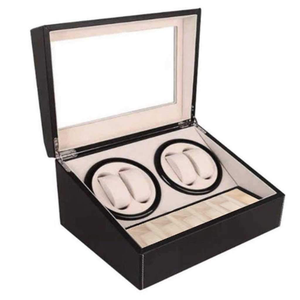 OLSKFUH Automatic Watch Winder Box Watch Winder Box Watch Boxes Winder Automatic With Double Quiet Motors Organizer 4+6 Storage Box Caseholiday Gift,
