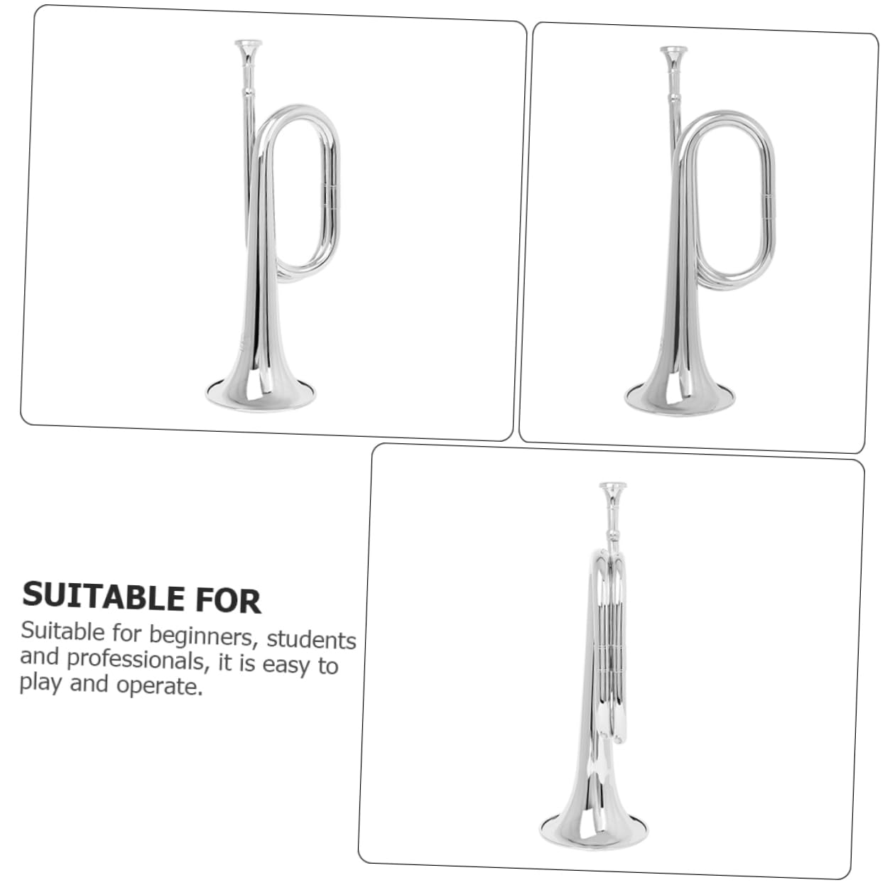 Tromba in Rame per Principianti e Banda Strumento Fiato Professionale Leggero per Orchestra e Spettacoli
