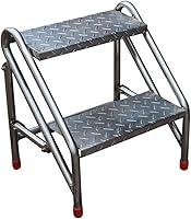 Vista 1 de Taburete plegable de acero inoxidable simple Escalera multifuncional de espiga para el hogar, escalera de escalada móvil para interiores y exteriores