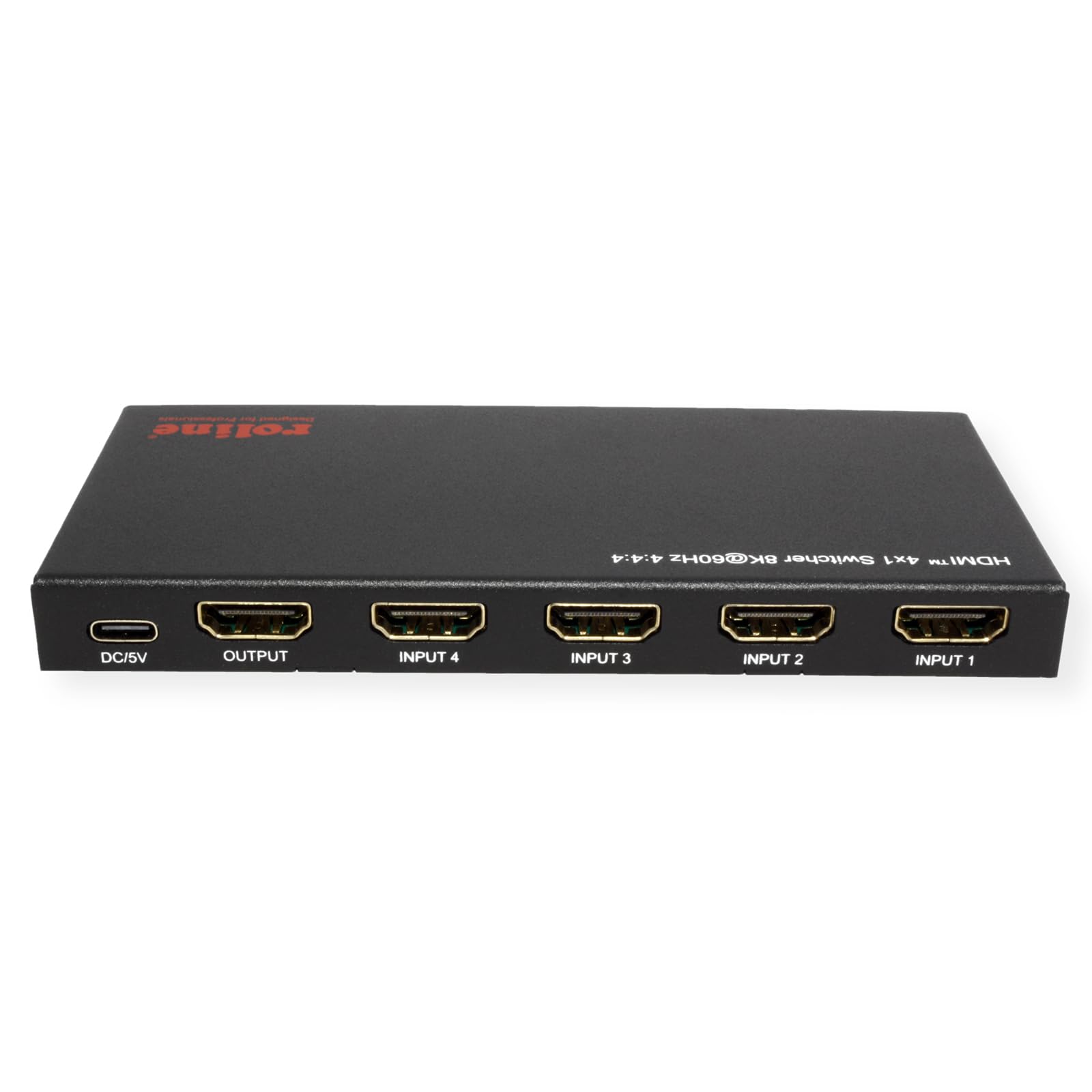 ROLINE Conmutador HDMI 8K, 4 vías, con Mando a Distancia por Infrarrojos