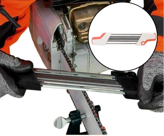 2 in 1 Chainsaw Teeth Quick Sharpener File Fit .325" 4.8mm Chain US,Replacement for OEM