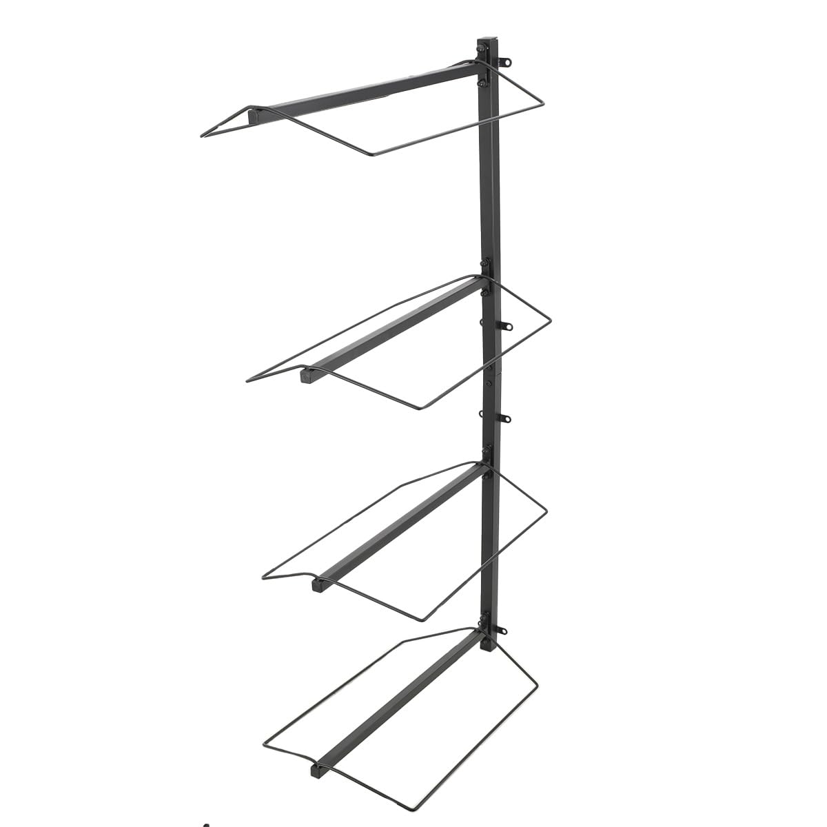 Confezione da 2 sottoselle regolabili da parete, resistenti, a 4 ripiani, in acciaio, per selle inglesi occidentali, con capacità di carico di 39,9 kg per ripiano (132 x 63 x 28 cm)