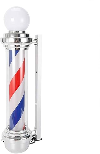 Miniatura 3 de Luz LED de globo luminoso para barbería, letrero abierto para peluquería, letrero giratorio rojo, blanco y azul, IP44, impermeable, ahorro de