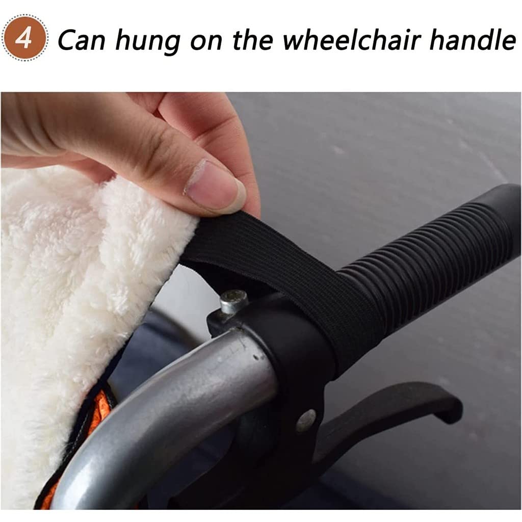 Funda impermeable para silla de ruedas, funda para silla de ruedas, manta para silla de ruedas, manta para silla de ruedas, bolsa cálida para piernas, pies y espalda para adultos, funda acogedor