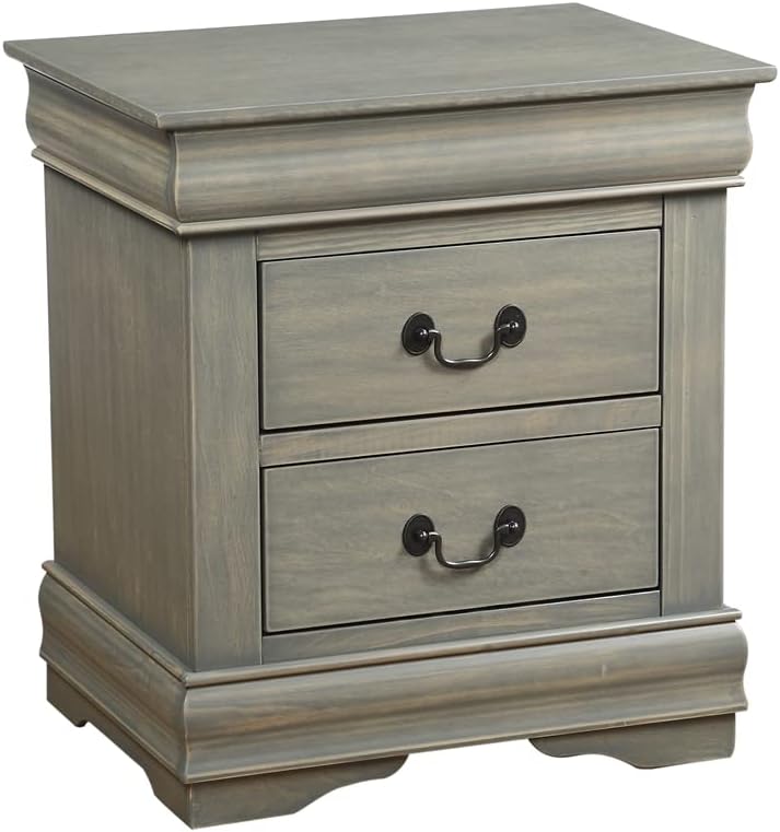 ACME Louis Philippe Nightstand - 23863 - Antique Gray