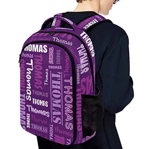 Purple Backpack Personalized with Name for Men Women Shoulder Bag Laptop Bag Bookbag 6