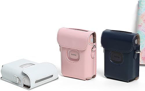 Miniatura 8 de HIYQIN MIni Link 2 - Funda de piel sintética para impresora Fujifilm Instax Mini Link 2 con correa de hombro ajustable