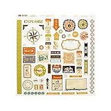 bulk buys Kole Imports CG733 Travel Words & Icons Sticker Sheet