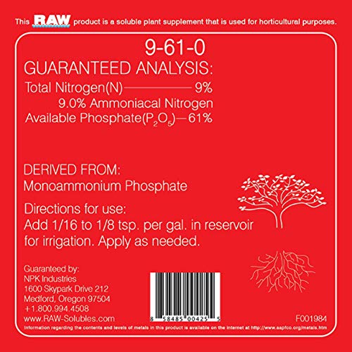 Raw- Phosphorus Plant Nutrient For Fruiting And Flowering/Increase Fruit Flower Yield/Plant Feeding Supplement/For Horticulture Purposes Indoor/Outdoor Use- 8 Oz #TOP4