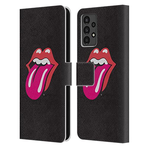 Funda Samsung Galaxy A13 de Cuero Tipo Libro Con Gráficos The Rolling Stones Lengua Rosa